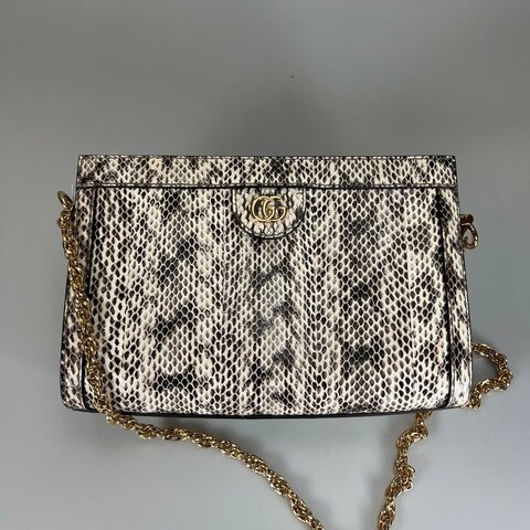 GUCCI 503877  白蛇皮夾子包