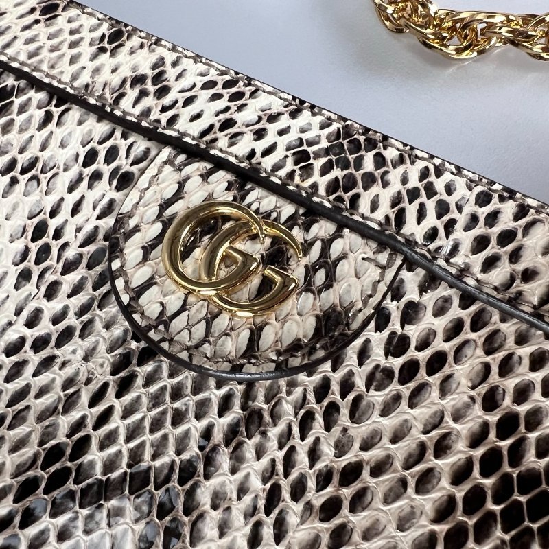 GUCCI 503877 白蛇皮夾子包-8