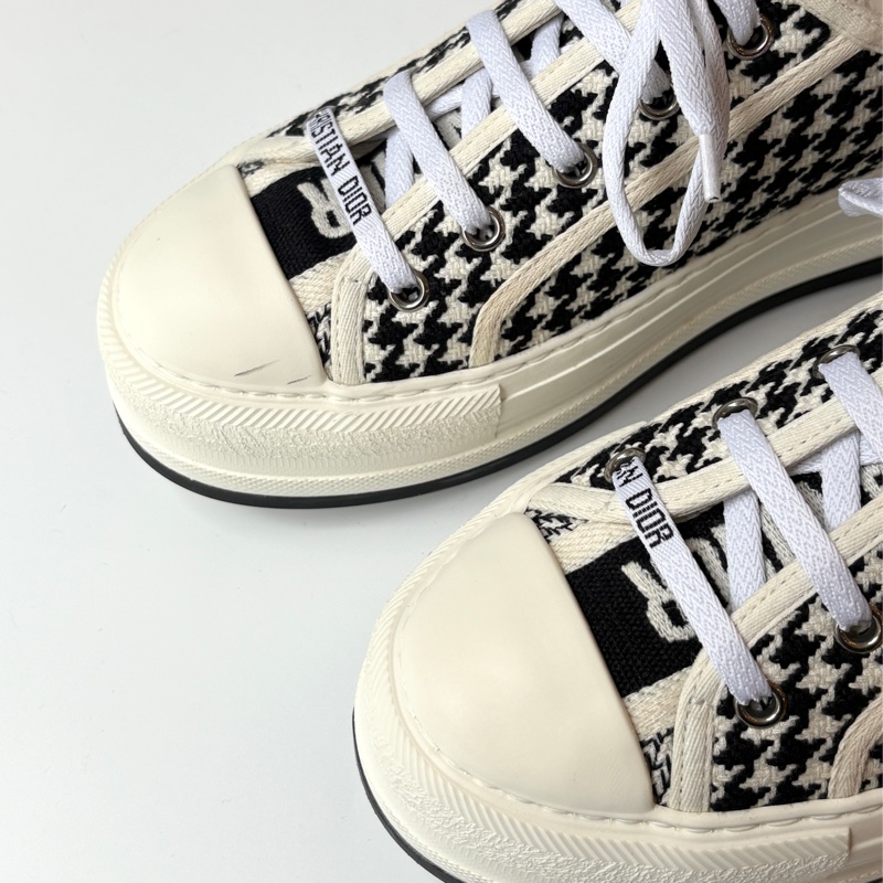 Dior 白邊千鳥格休閒鞋-3