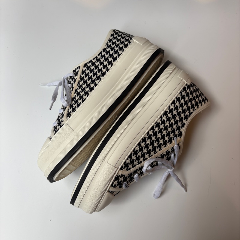 Dior 白邊千鳥格休閒鞋-8