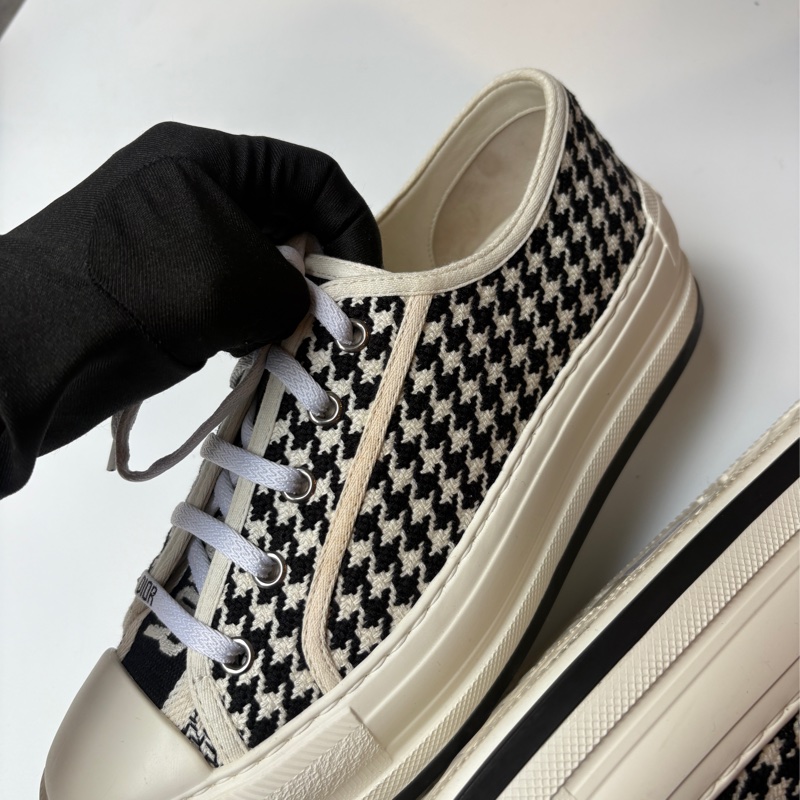 Dior 白邊千鳥格休閒鞋-9