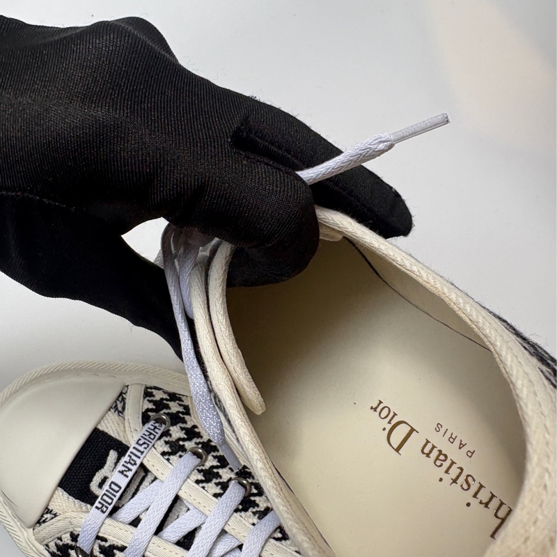 Dior 白邊千鳥格休閒鞋-10
