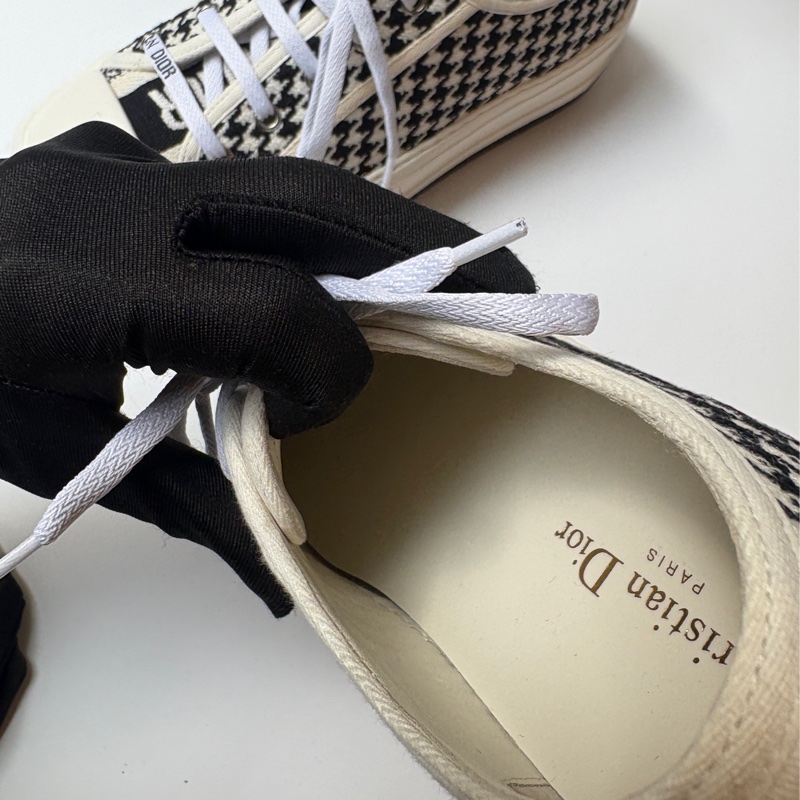 Dior 白邊千鳥格休閒鞋-13