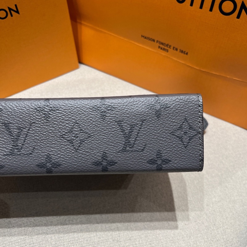 LV 經典老花拼色黑武士手拿包 編碼款-2