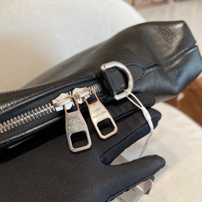 LV黑色水波紋男士公文包-7