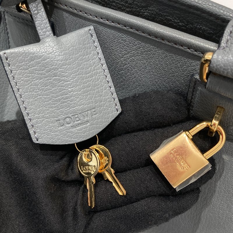 LOEWE AMAZONA28 手提包 灰色-10