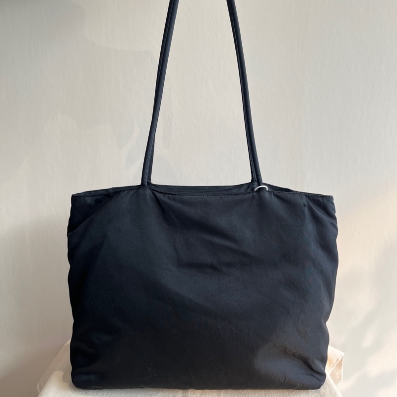 Prada普拉達黑色大托特包 白標-1