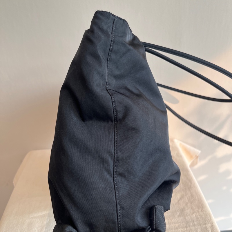 Prada普拉達黑色大托特包 白標-3