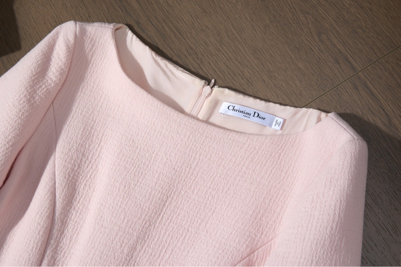 DIOR 櫻花粉收腰連衣裙-1