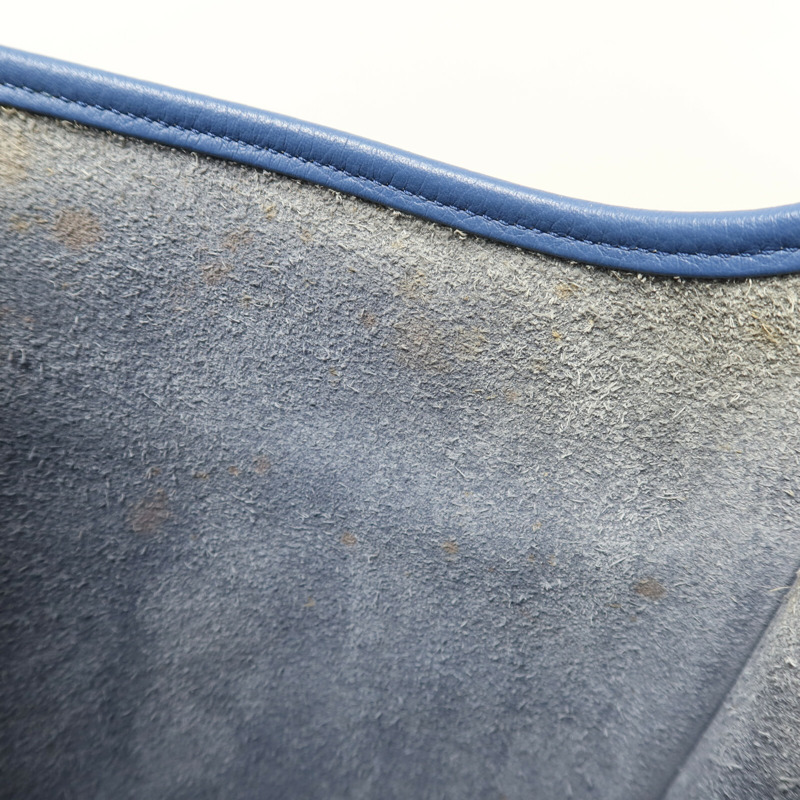 HERMES Clemence皮革Evelyne PM銀扣肩背袋Bleu Agate-14