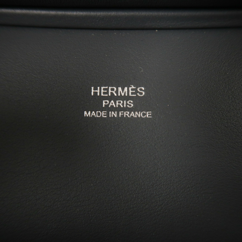 HERMES Swift皮革Mini Jypsiere銀扣肩背袋Gris Misty-5