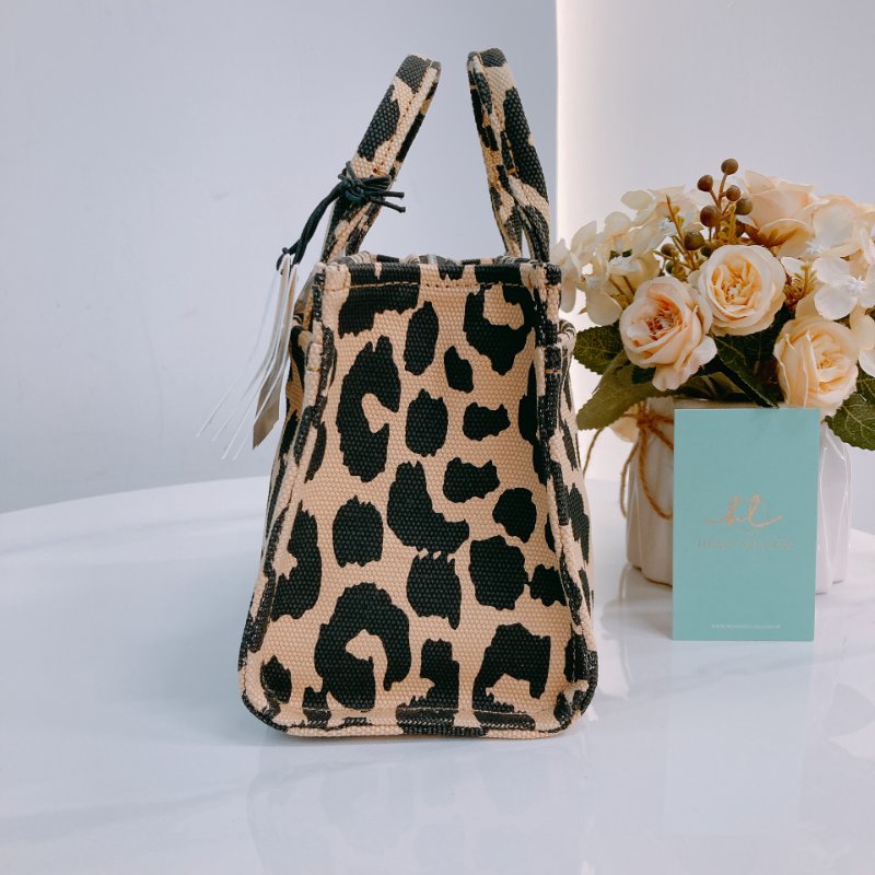 MS0661 Coach 蔻馳豹紋兩用包包Cargo 20 Leopard Shoulder Handbag Canvas Beige-3