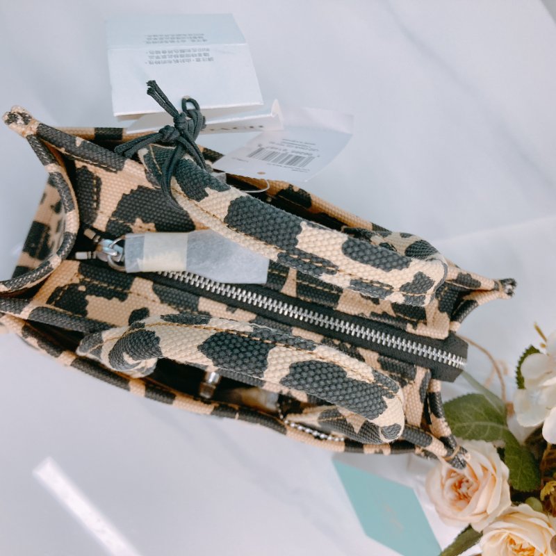 MS0661 Coach 蔻馳豹紋兩用包包Cargo 20 Leopard Shoulder Handbag Canvas Beige-5