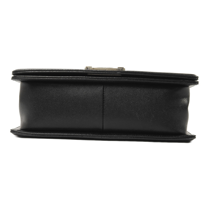 CHANEL 牛皮皮革Boy 25銀扣鏈帶肩背袋-3