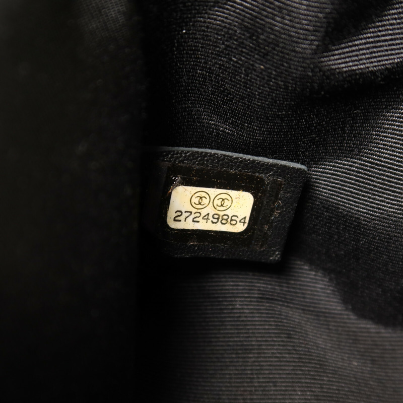 CHANEL 牛皮皮革Boy 25銀扣鏈帶肩背袋-6