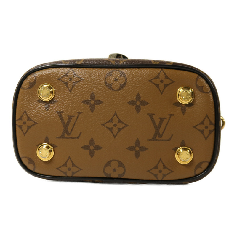 LOUIS VUITTON Monogram Reverse Vanity PM金扣鏈帶手挽肩背兩用袋-3