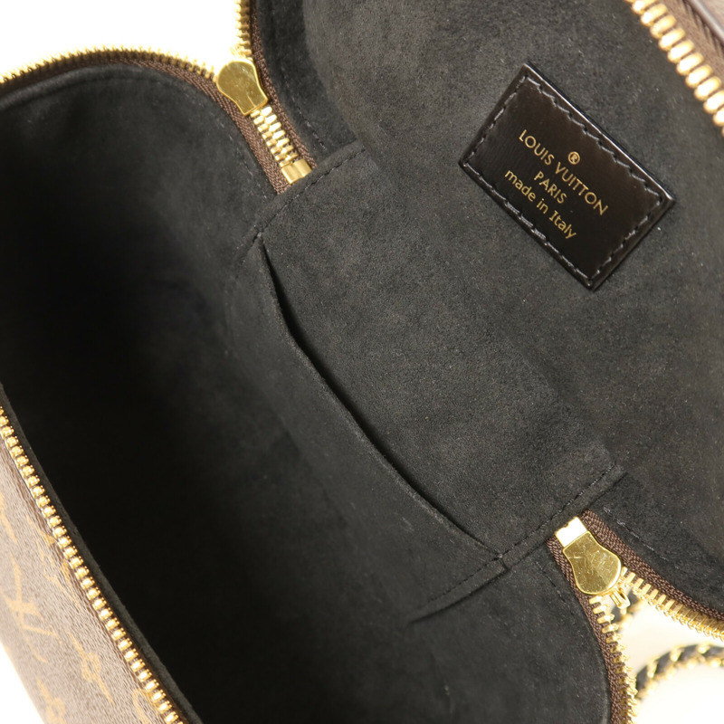 LOUIS VUITTON Monogram Reverse Vanity PM金扣鏈帶手挽肩背兩用袋-4