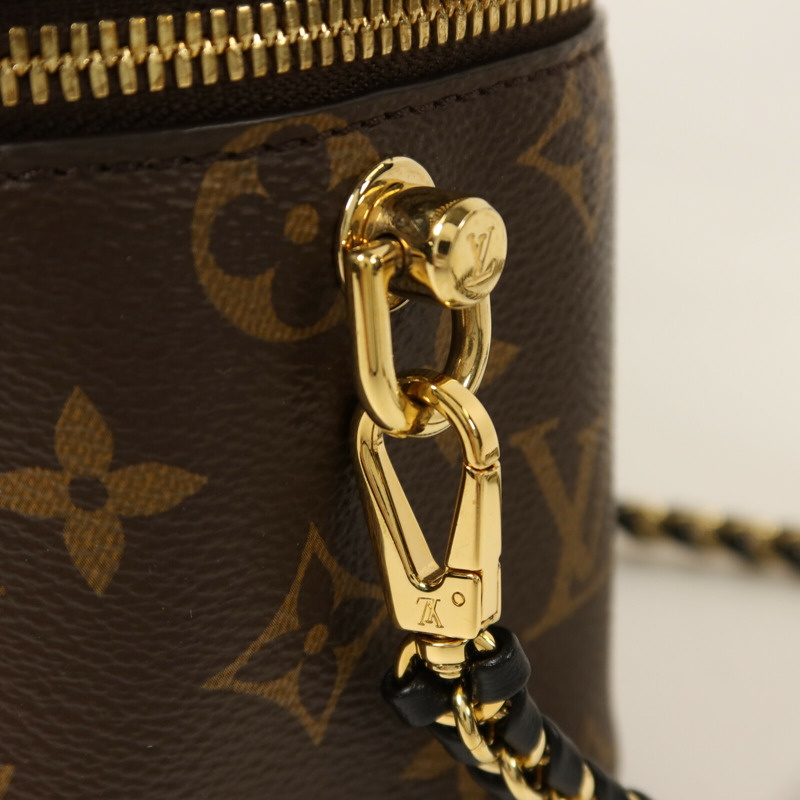 LOUIS VUITTON Monogram Reverse Vanity PM金扣鏈帶手挽肩背兩用袋-8