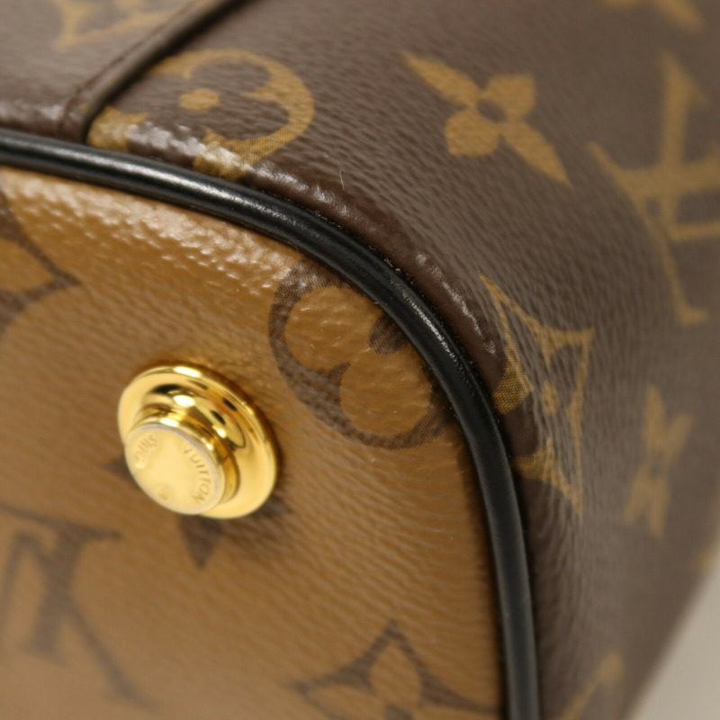 LOUIS VUITTON Monogram Reverse Vanity PM金扣鏈帶手挽肩背兩用袋-13