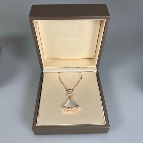 BVLGARI 356452/TTR26F 玫瑰金Diva's Dream 鑽石大款項鍊 #6.8G