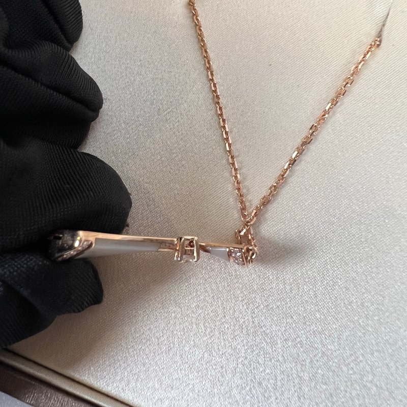 BVLGARI 356452/TTR26F 玫瑰金Diva's Dream 鑽石大款項鍊 #6.8G-3