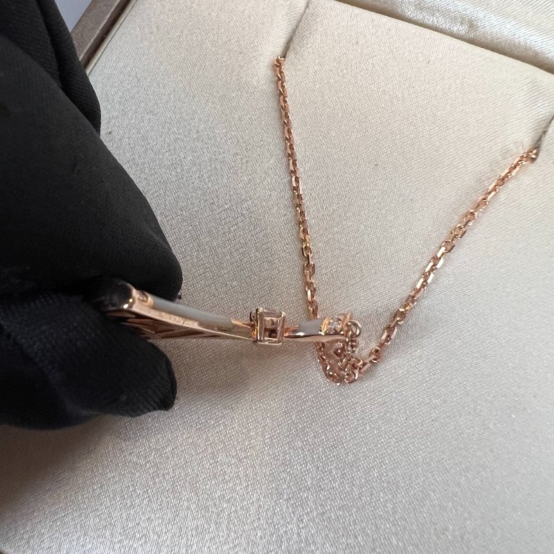 BVLGARI 356452/TTR26F 玫瑰金Diva's Dream 鑽石大款項鍊 #6.8G-4