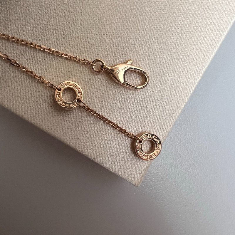 BVLGARI 356452/TTR26F 玫瑰金Diva's Dream 鑽石大款項鍊 #6.8G-5