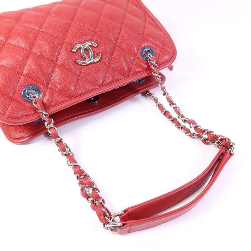 CHANEL 牛皮皮革Petit Timeless銀扣鏈帶肩背袋-8