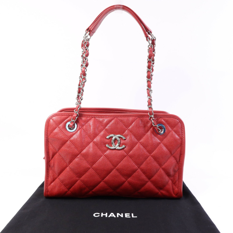 CHANEL 牛皮皮革Petit Timeless銀扣鏈帶肩背袋-9