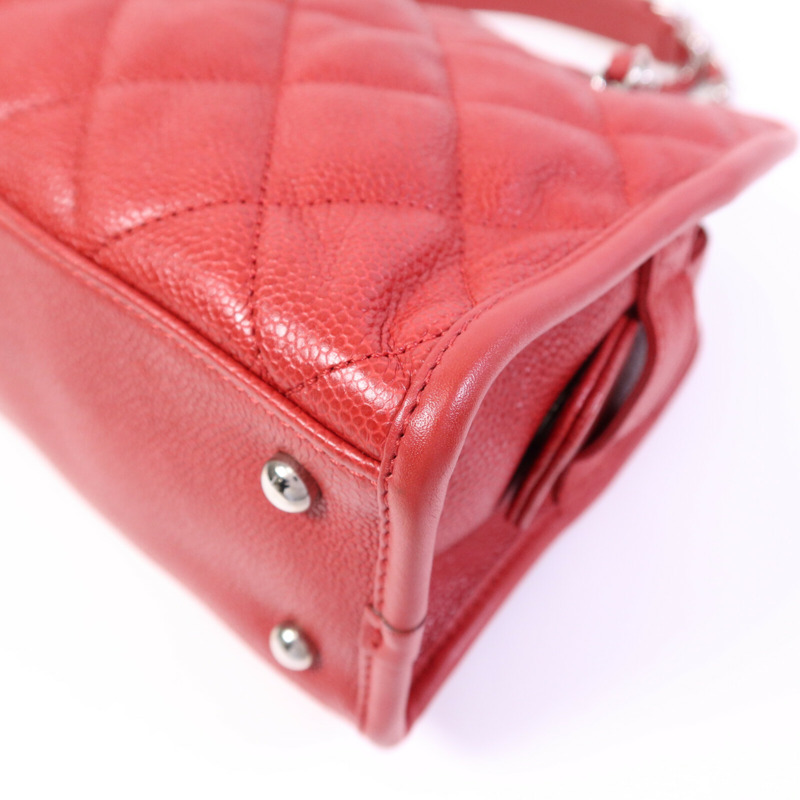 CHANEL 牛皮皮革Petit Timeless銀扣鏈帶肩背袋-10