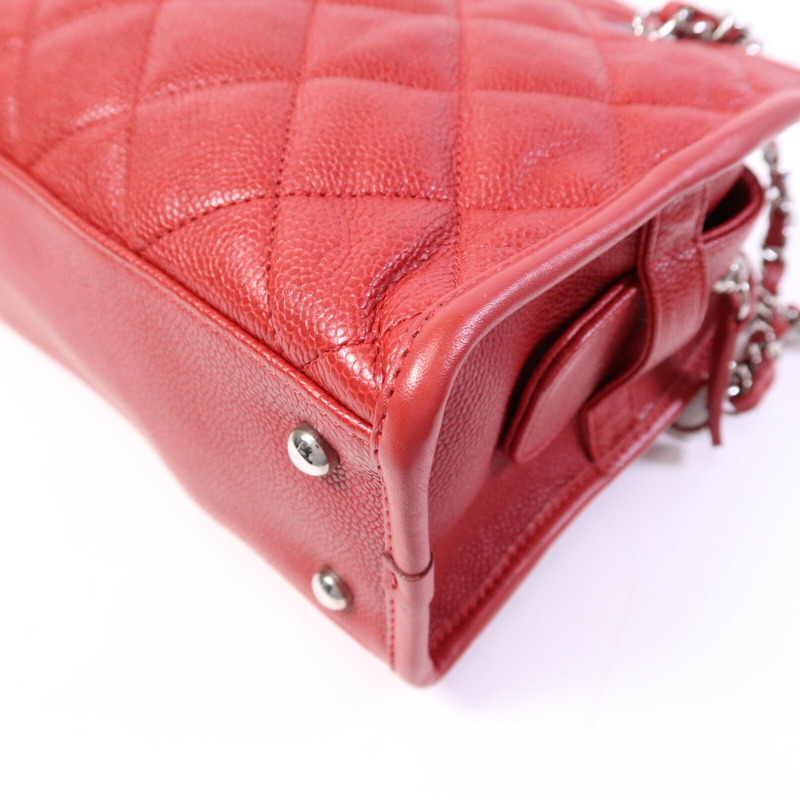 CHANEL 牛皮皮革Petit Timeless銀扣鏈帶肩背袋-12