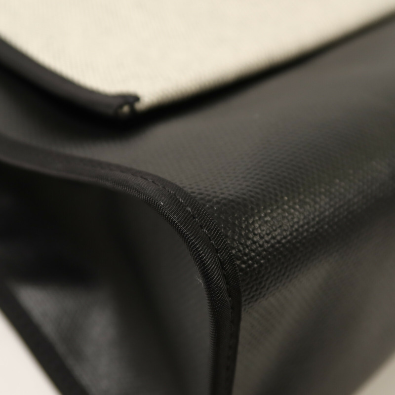 HERMES 塗層帆布Herbag 31金扣手挽肩背兩用袋Noir-10