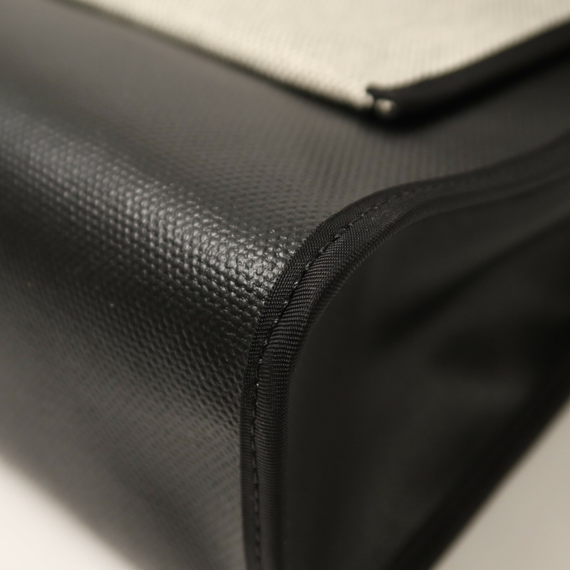 HERMES 塗層帆布Herbag 31金扣手挽肩背兩用袋Noir-11