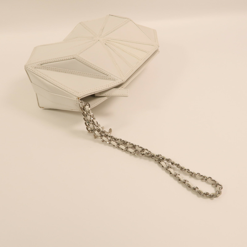 CHANEL 牛皮皮革Clutch Bag銀扣手拿包-7