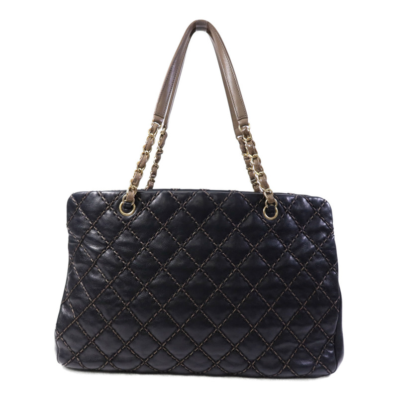 CHANEL 牛皮皮革Chain Shoulder Bag金扣鏈帶肩背袋-1