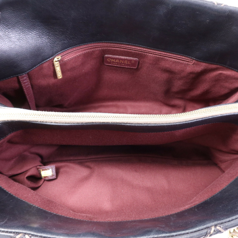 CHANEL 牛皮皮革Chain Shoulder Bag金扣鏈帶肩背袋-4