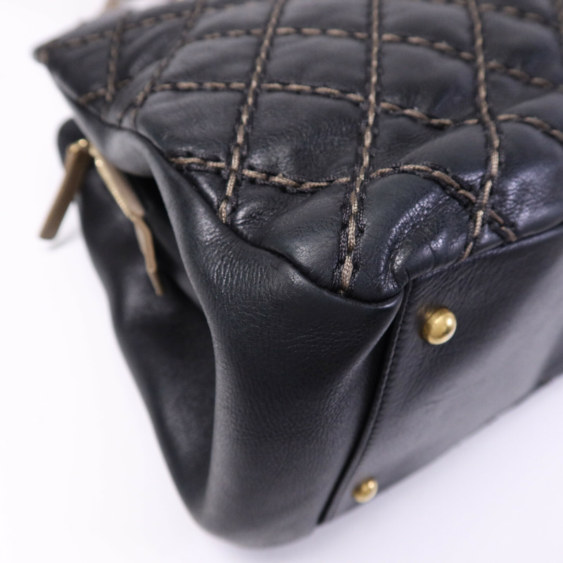 CHANEL 牛皮皮革Chain Shoulder Bag金扣鏈帶肩背袋-11