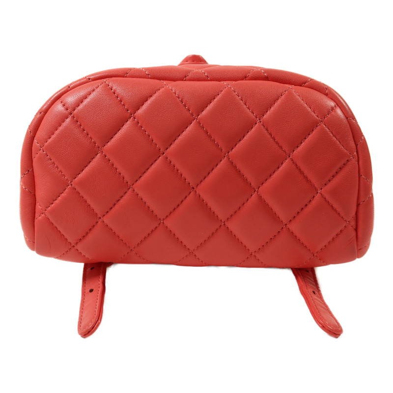 CHANEL 羊皮皮革Backpack金扣鏈帶背包-3