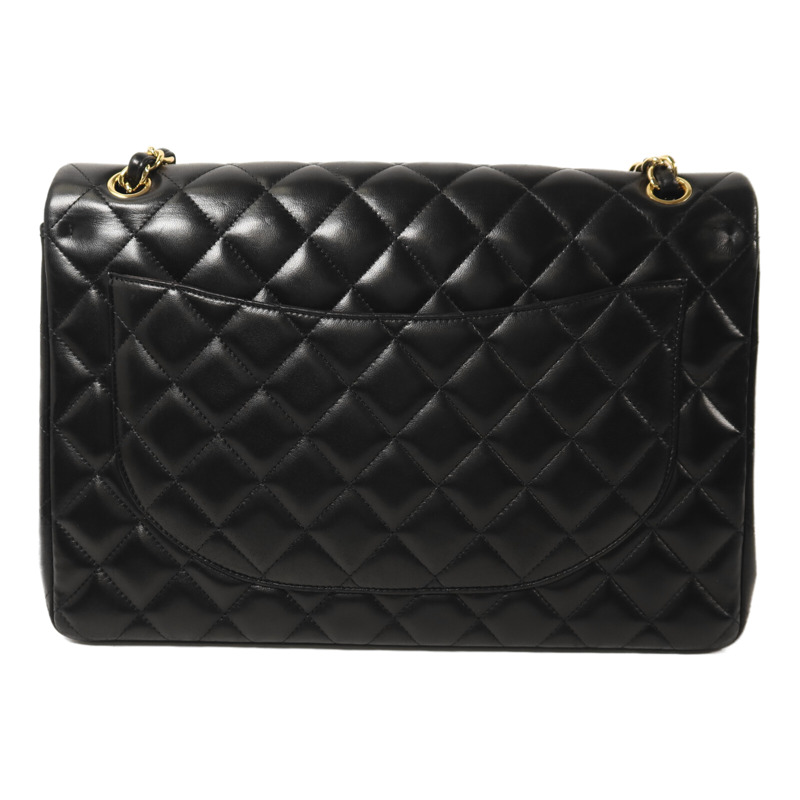 CHANEL 羊皮皮革Maxi Classic金扣鏈帶肩背袋-1