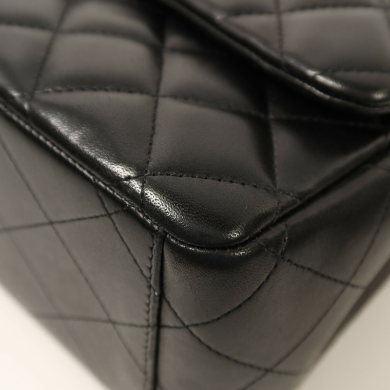 CHANEL 羊皮皮革Maxi Classic金扣鏈帶肩背袋-12