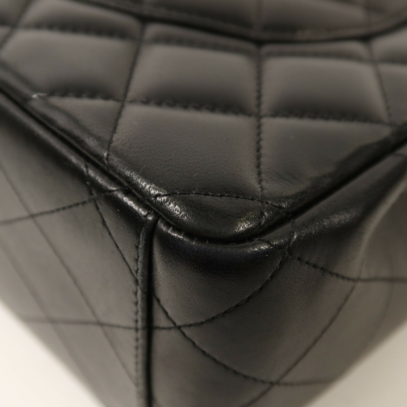 CHANEL 羊皮皮革Maxi Classic金扣鏈帶肩背袋-14