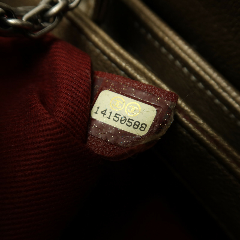 CHANEL 牛皮皮革Mademoiselle Bowling Bag銀扣鏈帶肩背袋-6