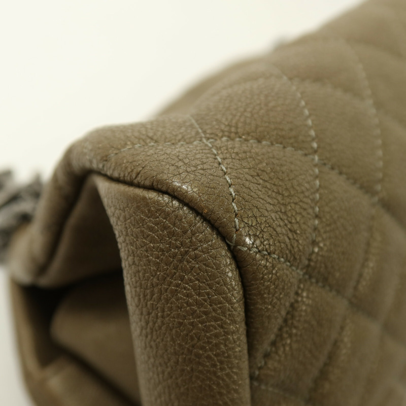 CHANEL 牛皮皮革Mademoiselle Bowling Bag銀扣鏈帶肩背袋-11