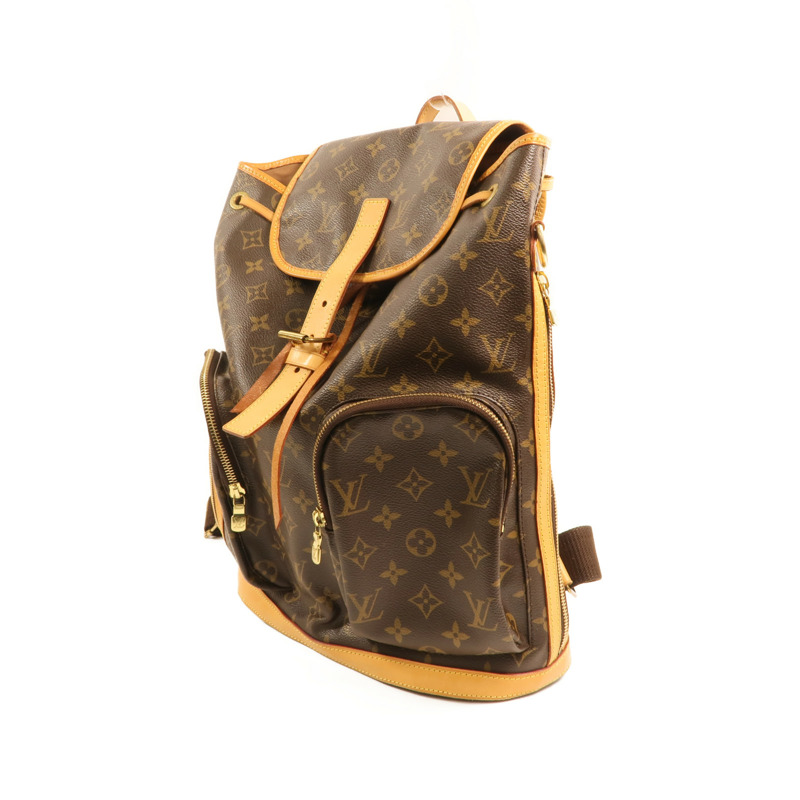 LOUIS VUITTON Monogram Sac A Dos Bosphore金扣背包棕色-2