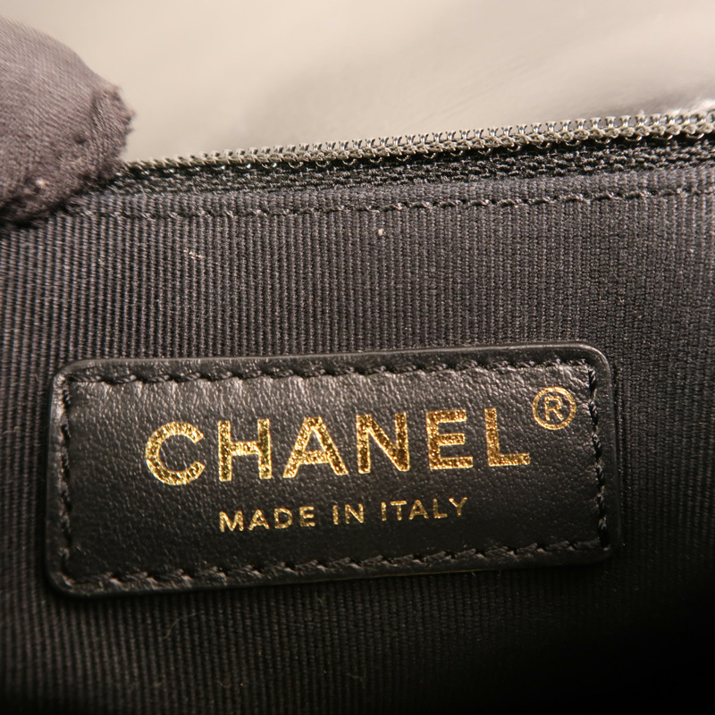 CHANEL 羊皮皮革Flap Bag金扣鏈帶肩背袋-5