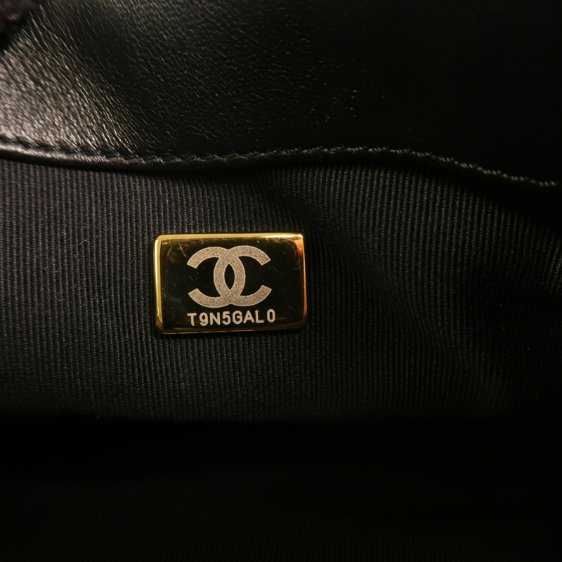 CHANEL 羊皮皮革Flap Bag金扣鏈帶肩背袋-6