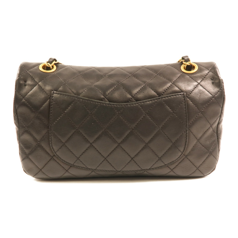 CHANEL 羊皮皮革Chain Shoulder金扣鏈帶肩背袋-1