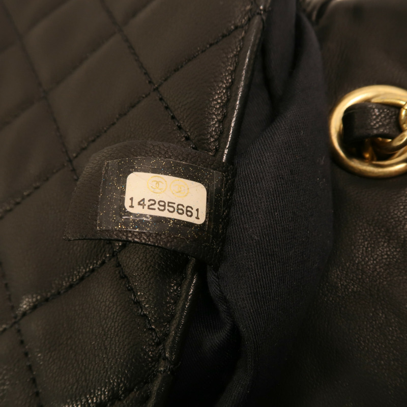 CHANEL 羊皮皮革Chain Shoulder金扣鏈帶肩背袋-6