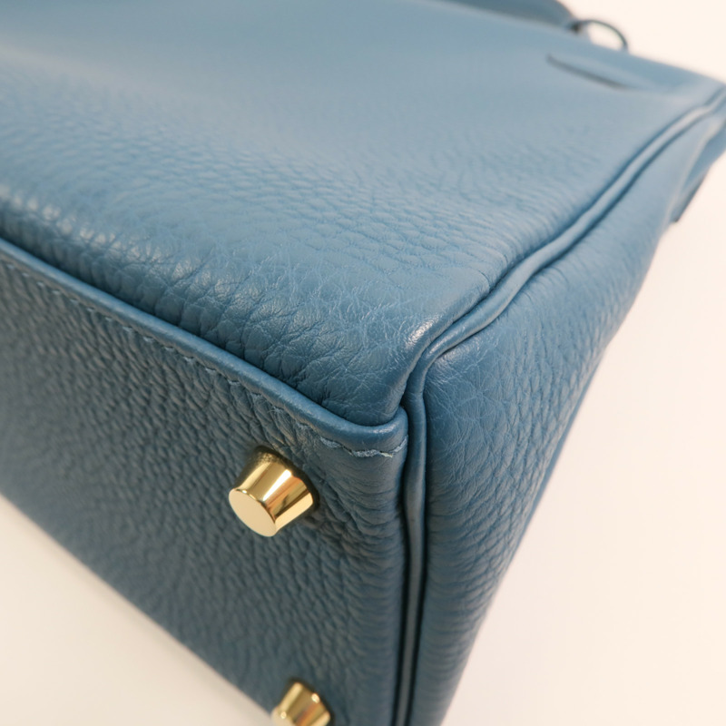 HERMES Togo皮革Kelly 32金扣手挽肩背兩用袋Cobalt-12