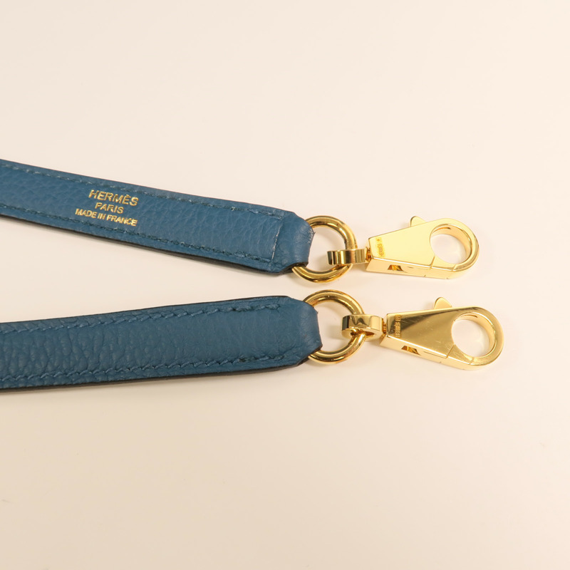 HERMES Togo皮革Kelly 32金扣手挽肩背兩用袋Cobalt-15